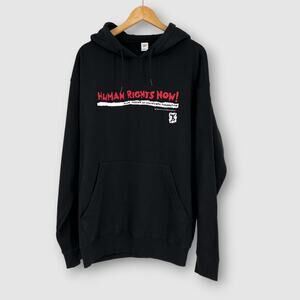 Reebok Human Rights Now! Graphic Hoodie Black Size Large